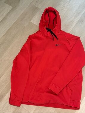 Nike Red Hooded Performance Pullover Jacket
